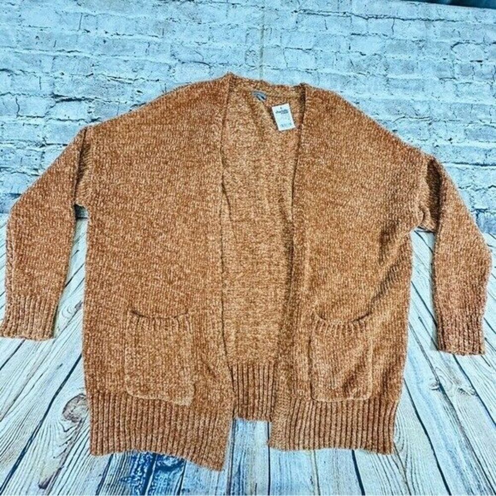 Charlotte Russe Sweater Womens Large Orange Rust Long Sleeve‎ w/Pockets NWT